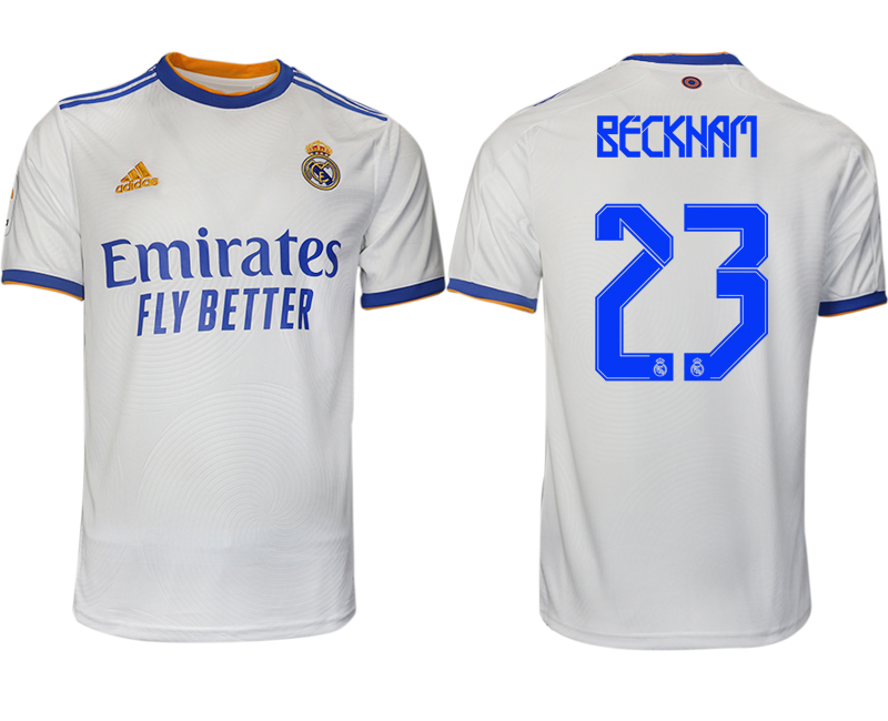 Men 2021-2022 Club Real Madrid home aaa version white #23 Soccer Jerseys->real madrid jersey->Soccer Club Jersey
